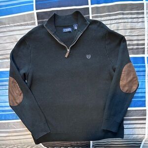 Ralph Lauren CHAPS Classic Prep Quarter Zip NWOT Knitted Navy Blue Large